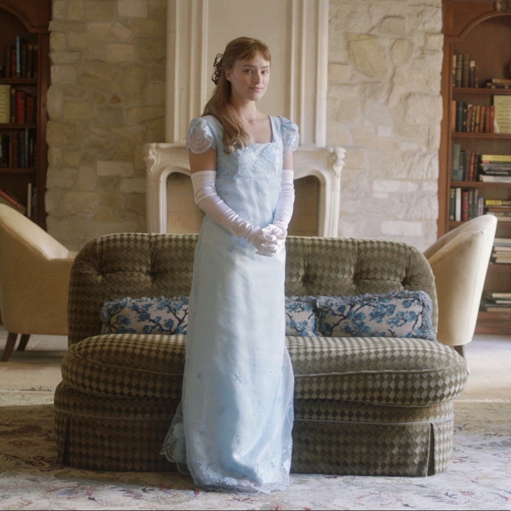 Daphne Bridgerton inspired blue dress
